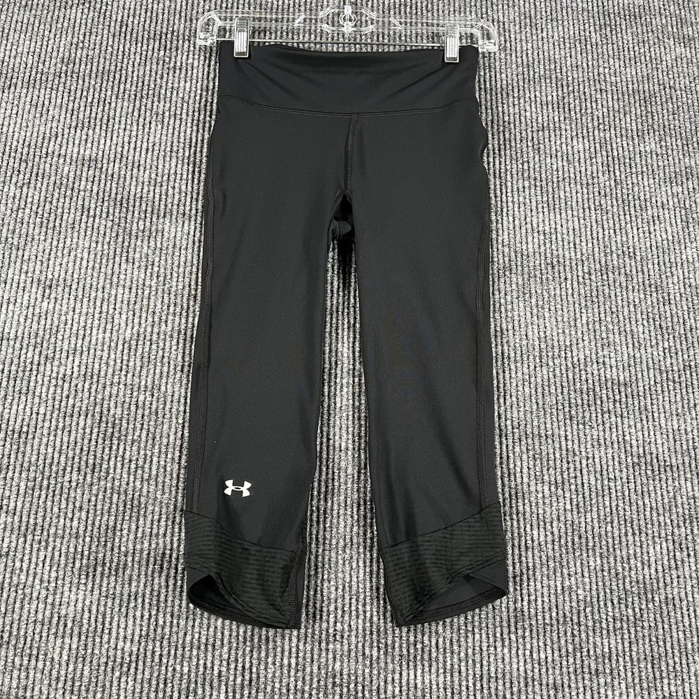 Under Armour Leggings Womens XS Extra Small Black Compression Heat Gear Gym